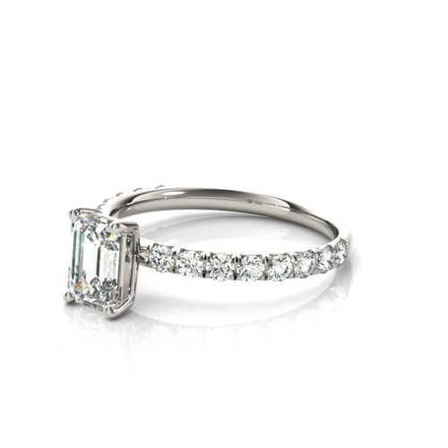 360 degree view of Aileen French Pavé Engagement Ring
