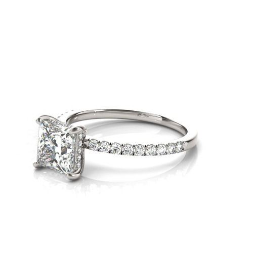360 degree view of Arya Hidden Halo Engagement Ring