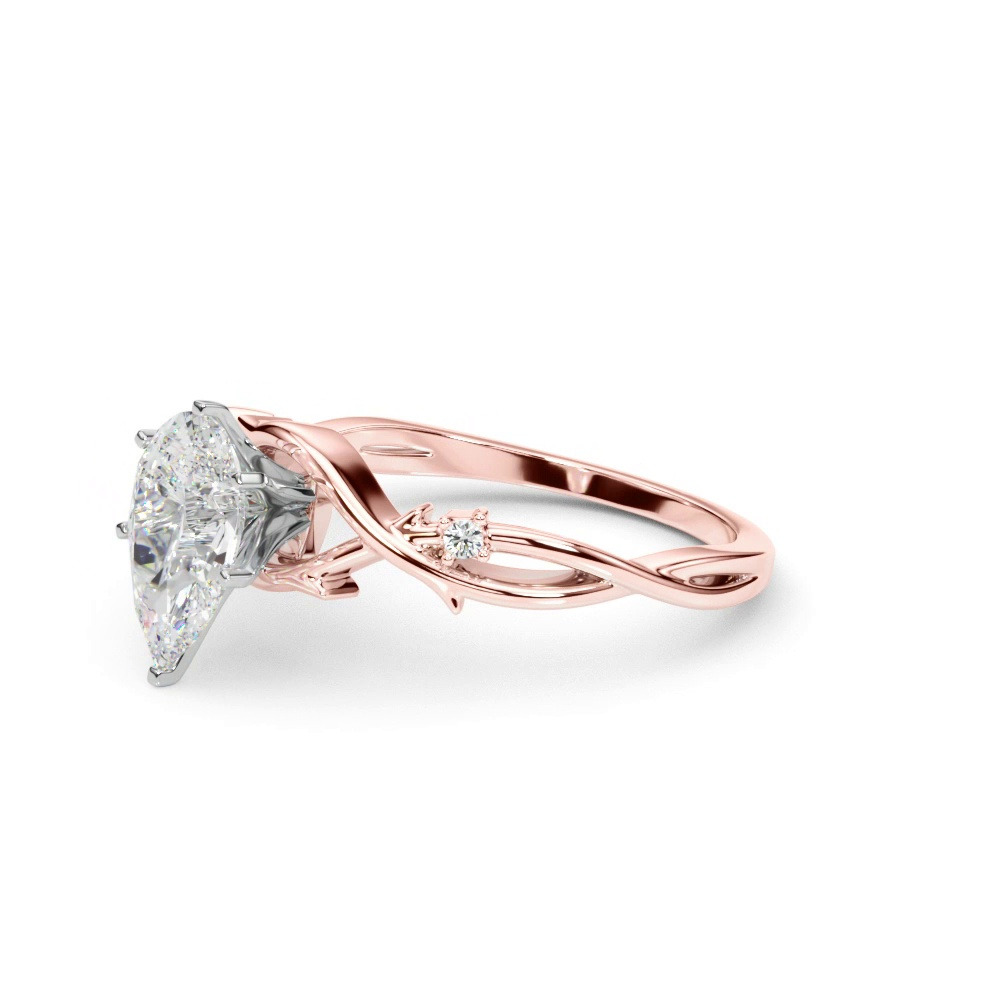 360 degree view of Vine Nature Inspired Engagement Ring