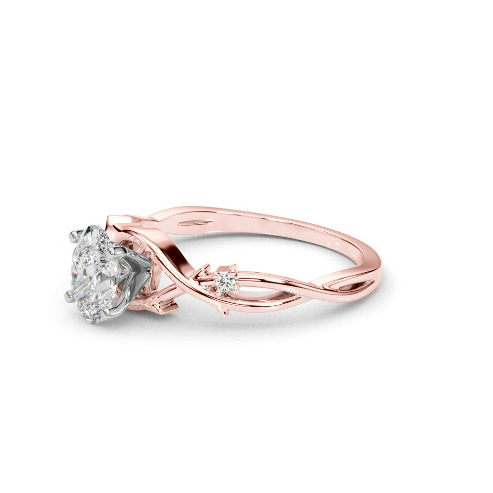 360 degree view of Vine Nature Inspired Engagement Ring