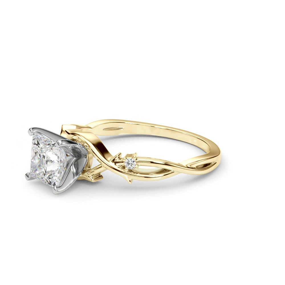 360 degree view of Vine Nature Inspired Engagement Ring