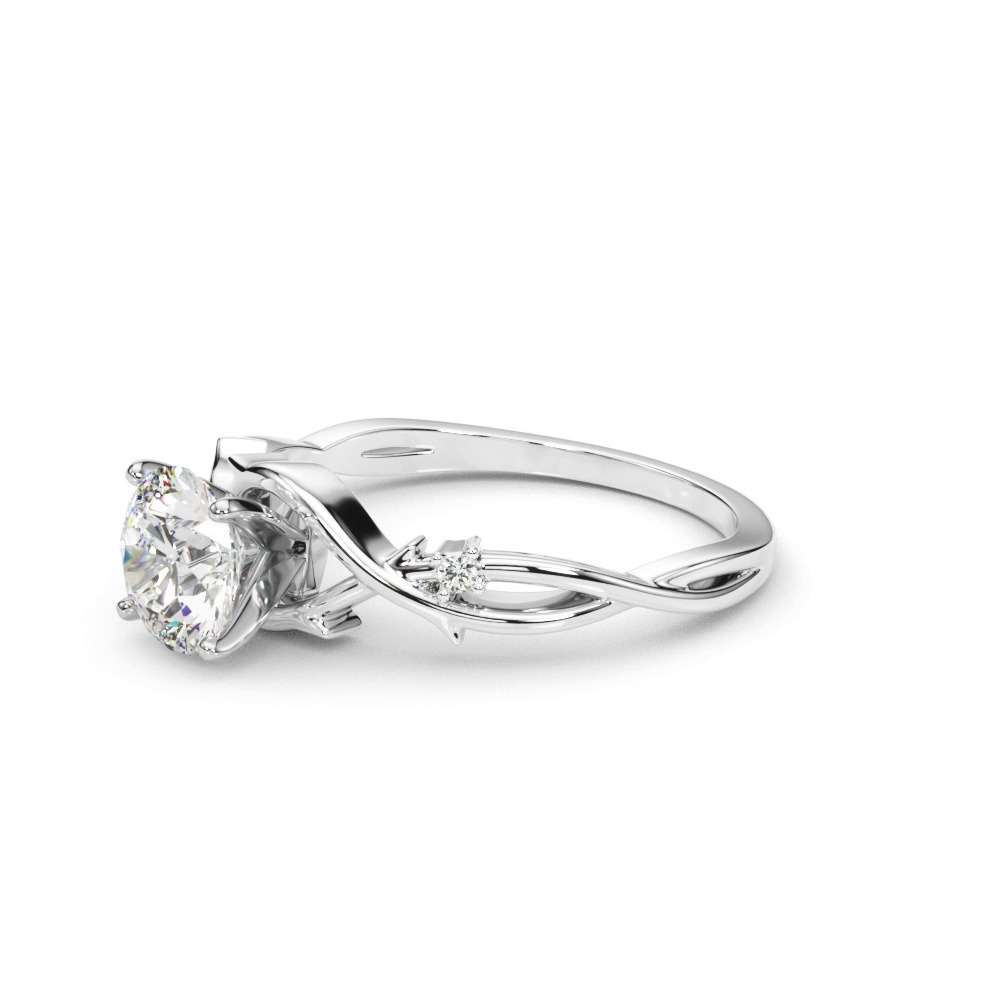 360 degree view of Vine Nature Inspired Engagement Ring