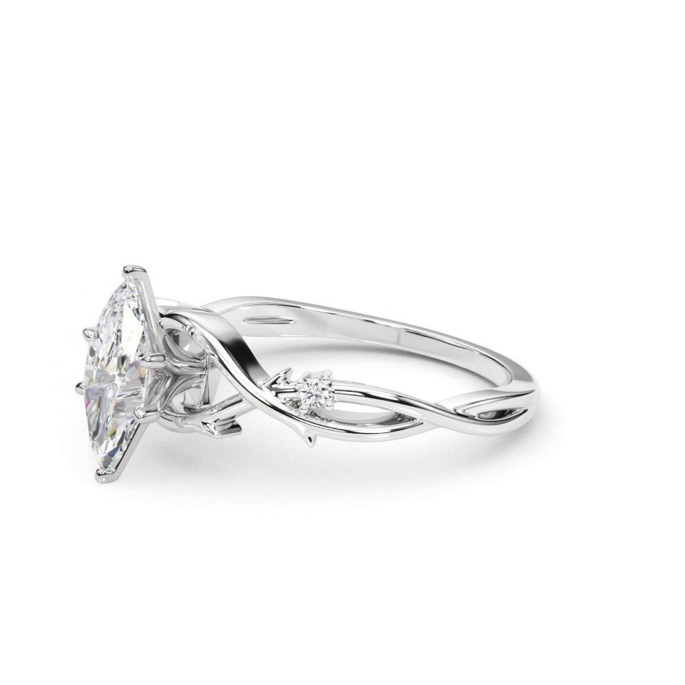 360 degree view of Vine Nature Inspired Engagement Ring