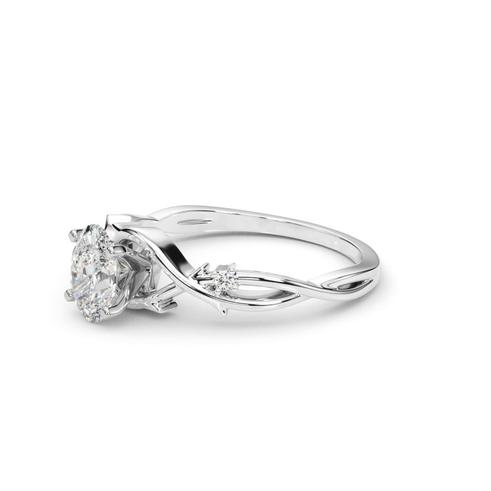 360 degree view of Vine Nature Inspired Engagement Ring