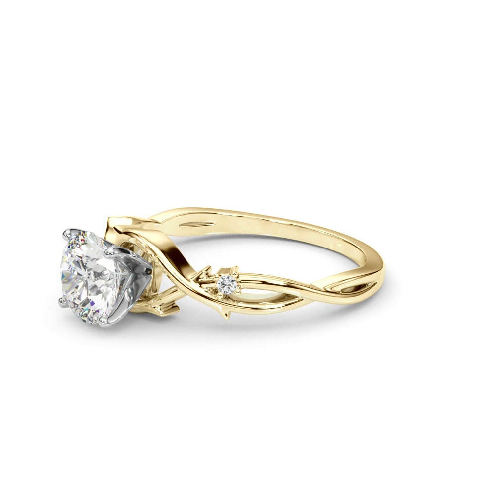 360 degree view of Vine Nature Inspired Engagement Ring