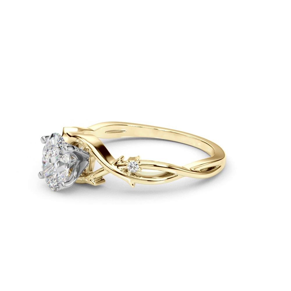 360 degree view of Vine Nature Inspired Engagement Ring