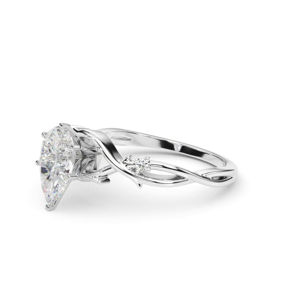 360 degree view of Vine Nature Inspired Engagement Ring