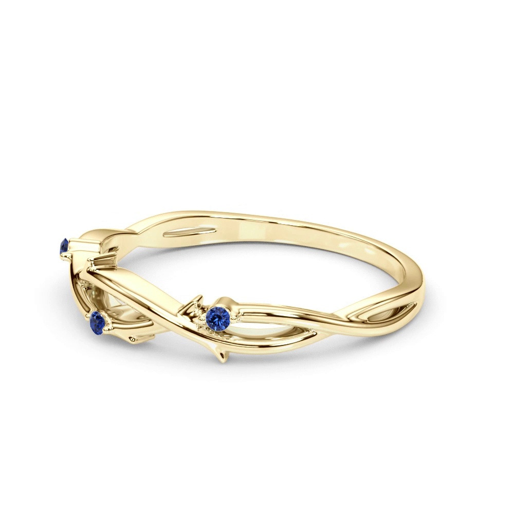 360 degree view of Vine Sapphire Band