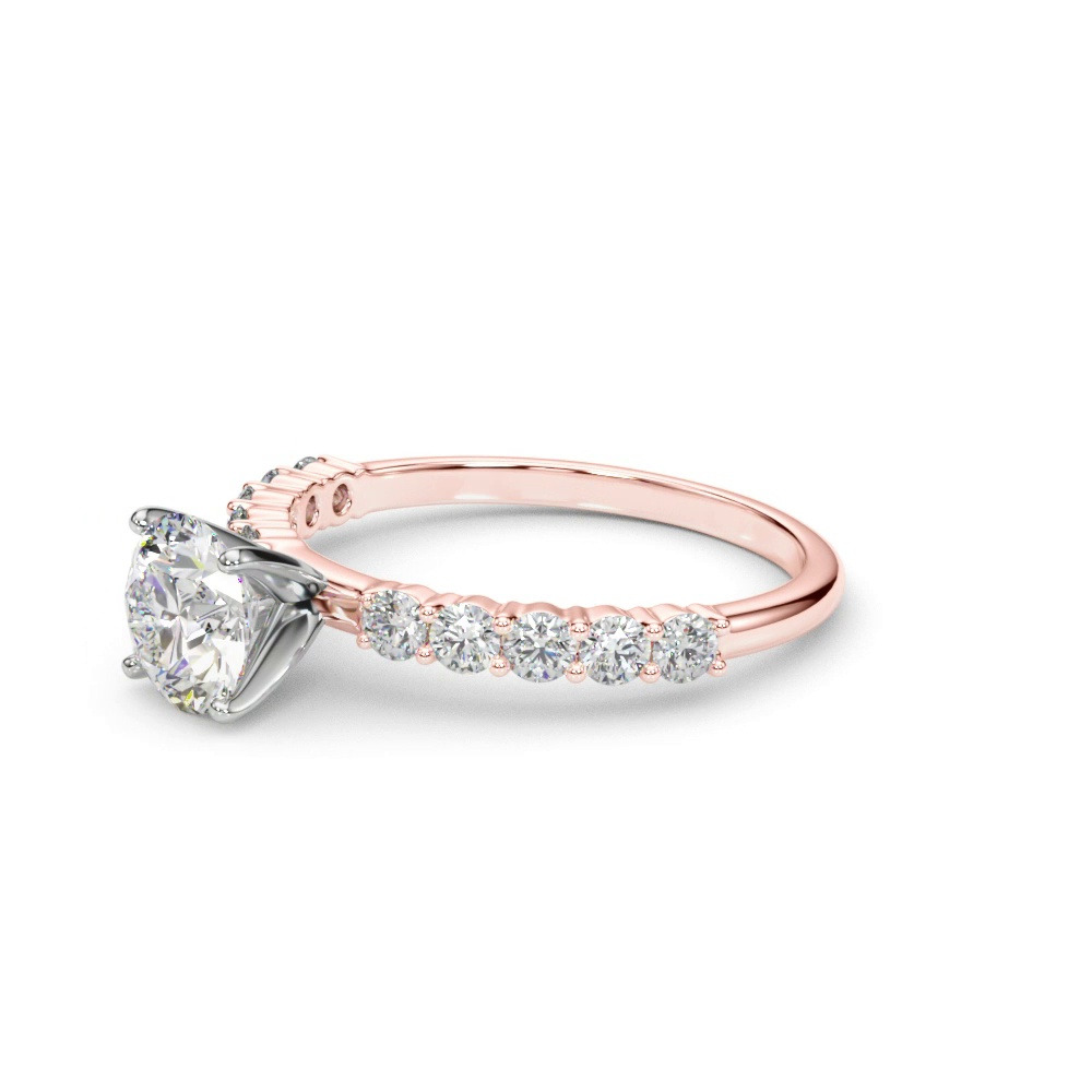 360 degree view of Heires Shared Prong Diamond Engagement Ring