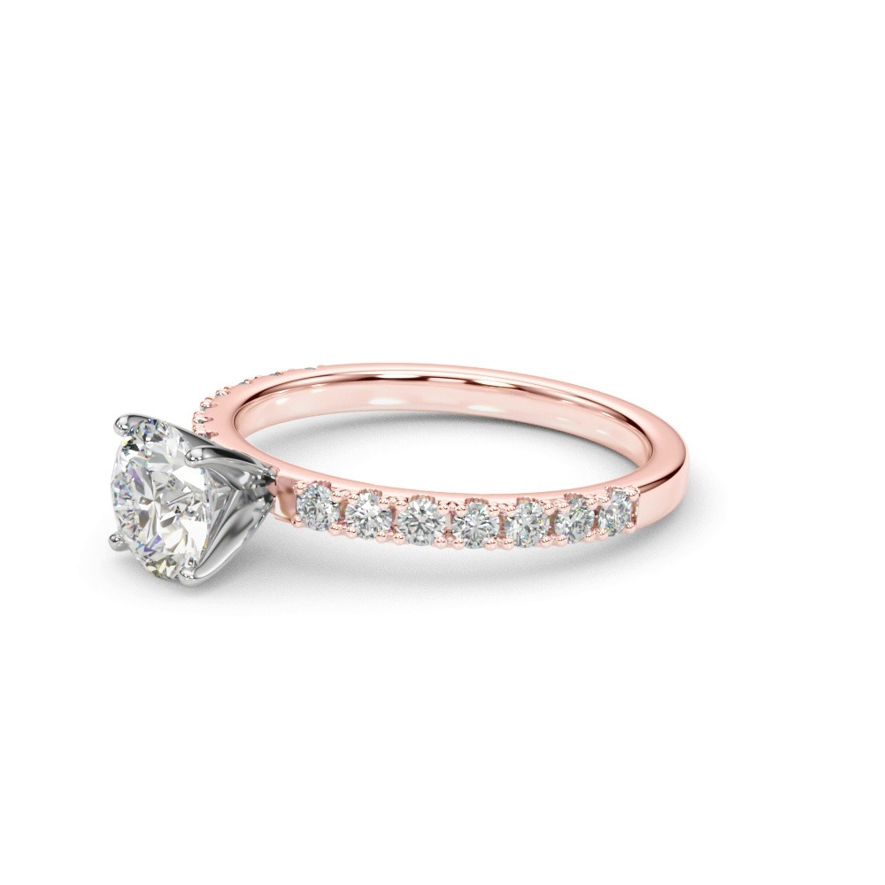 360 degree view of Lindsey Pave Diamond Engagement Ring