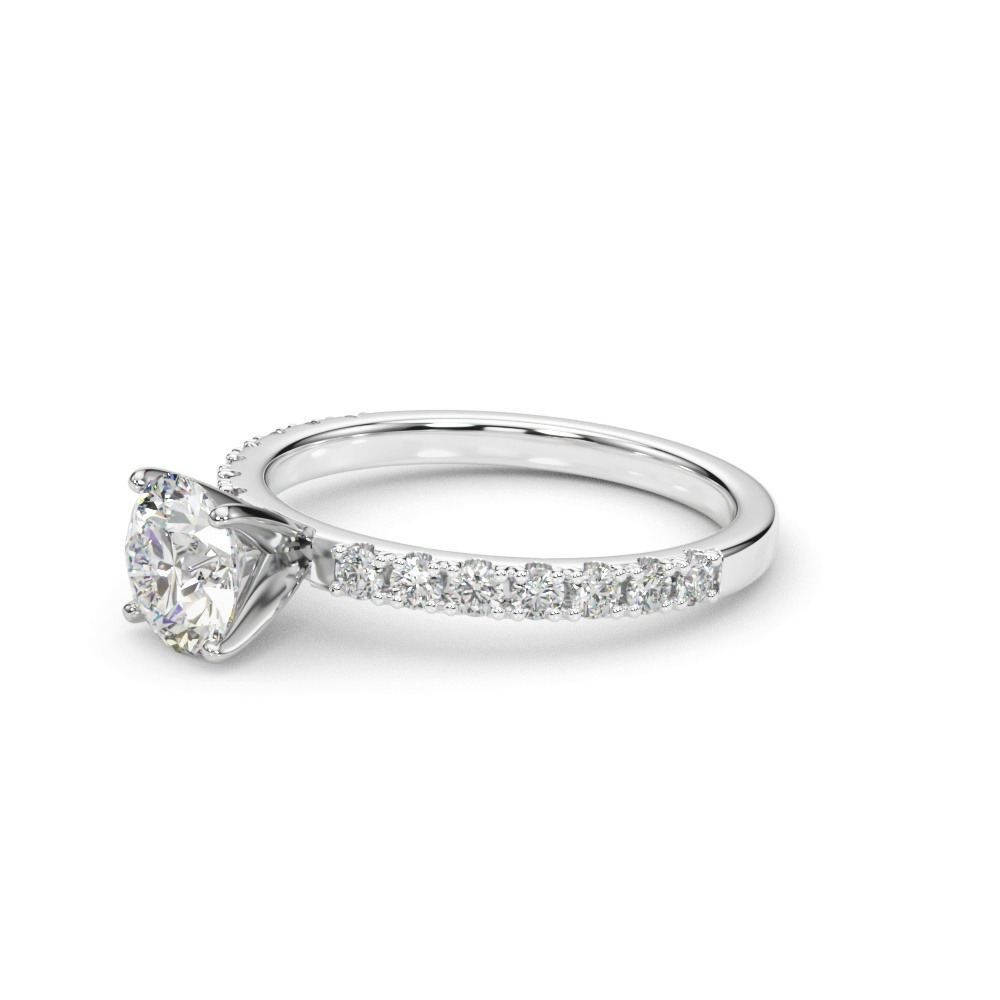 360 degree view of Lindsey Pave Diamond Engagement Ring