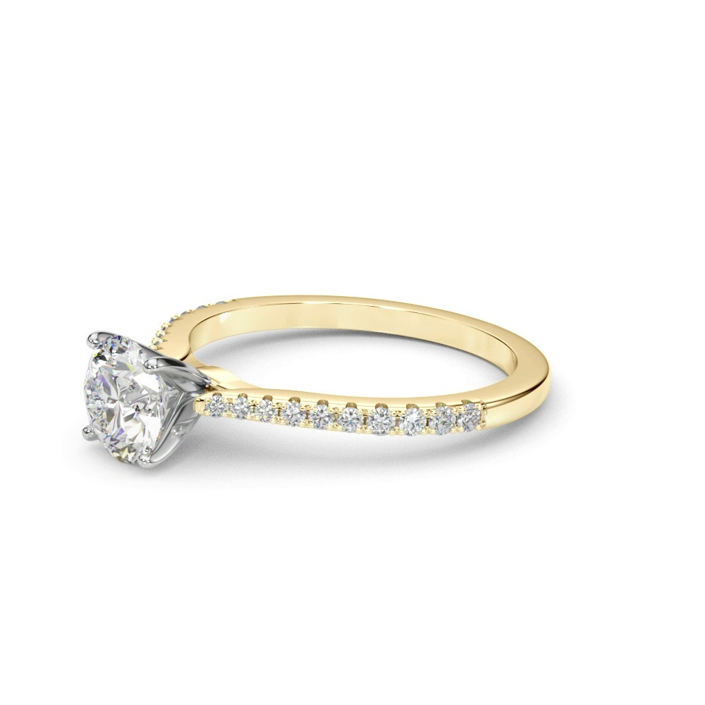 360 degree view of Salida Classic Tapered Pave Diamond Engagement Ring