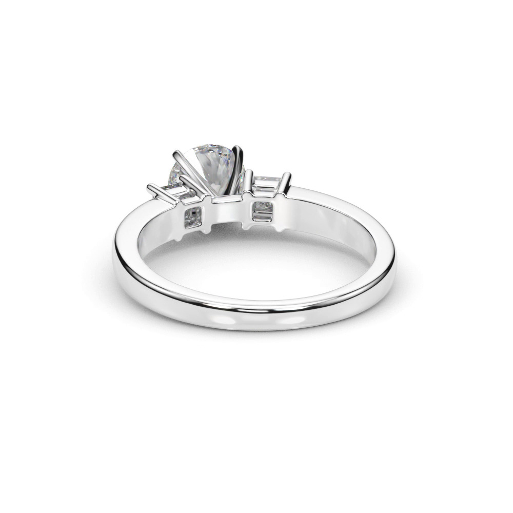 360 degree view of Adelle Three Stone Diamond Engagement Ring