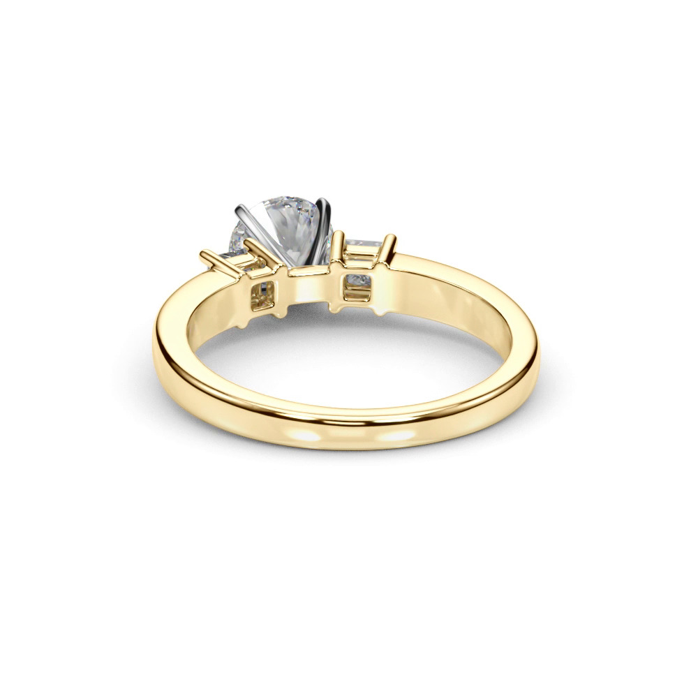 360 degree view of Adelle Three Stone Diamond Engagement Ring