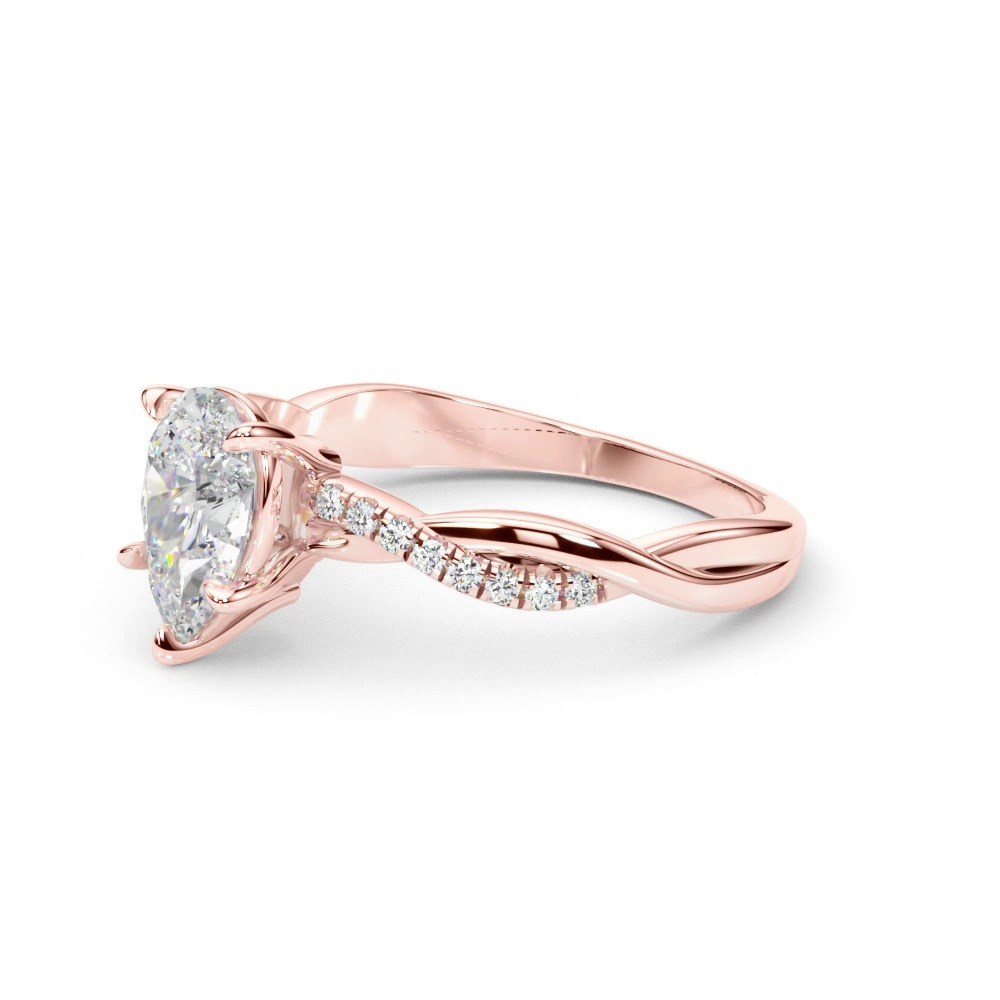 360 degree view of Eula Pave Diamond Braided Engagement Ring