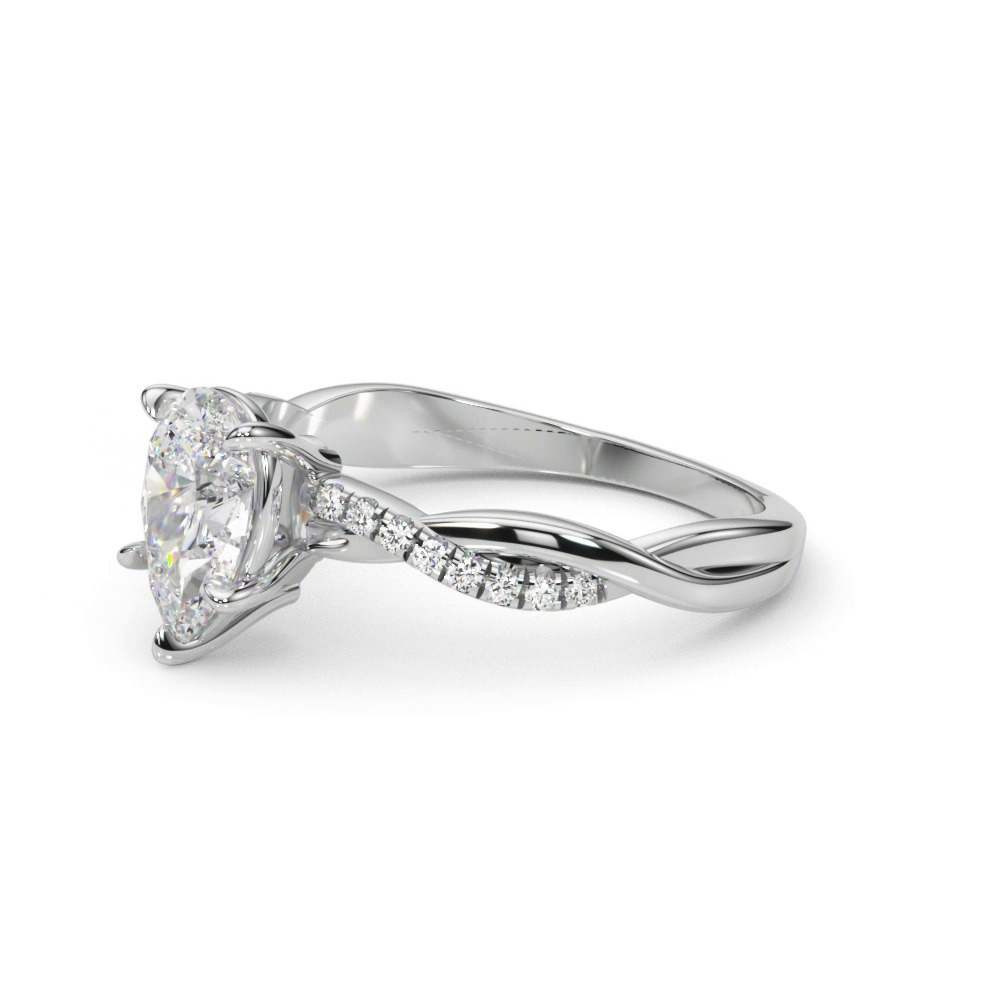 360 degree view of Eula Pave Diamond Braided Engagement Ring