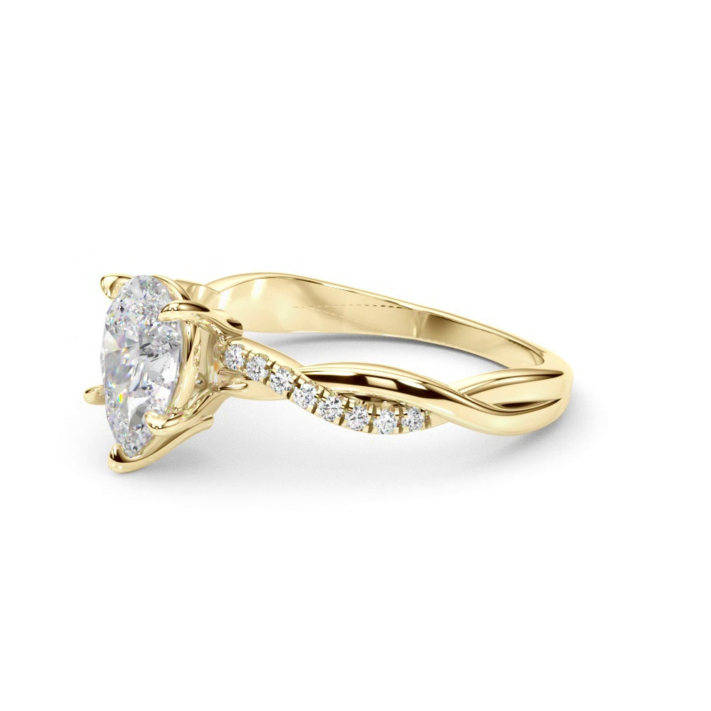 360 degree view of Eula Pave Diamond Braided Engagement Ring