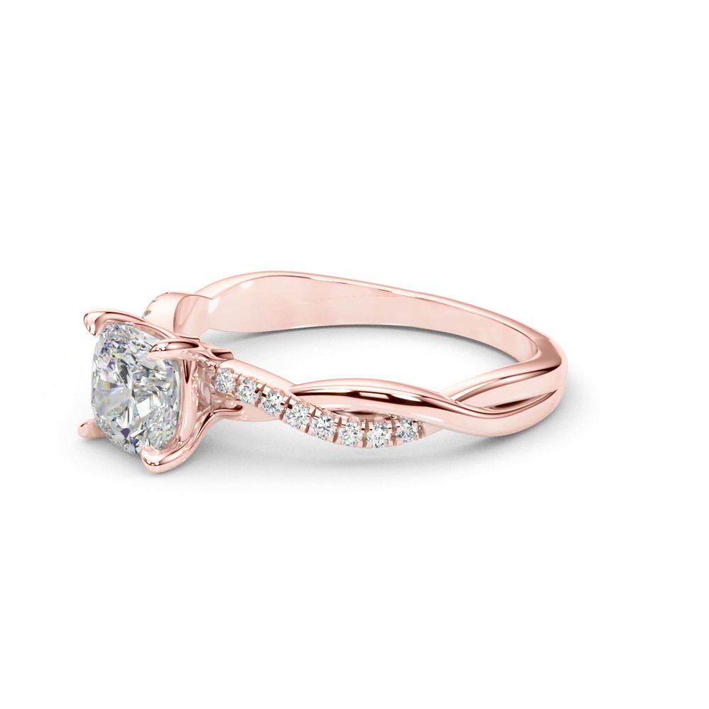 360 degree view of Destry Pave Diamond Braid Engagement Ring