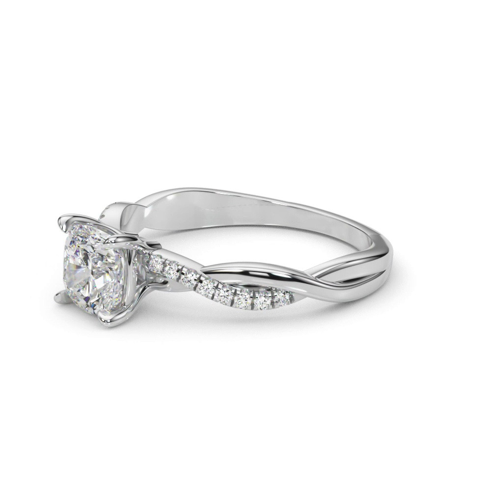 360 degree view of Destry Pave Diamond Braid Engagement Ring