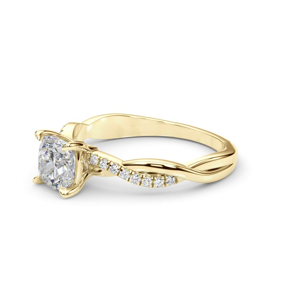 360 degree view of Destry Pave Diamond Braid Engagement Ring