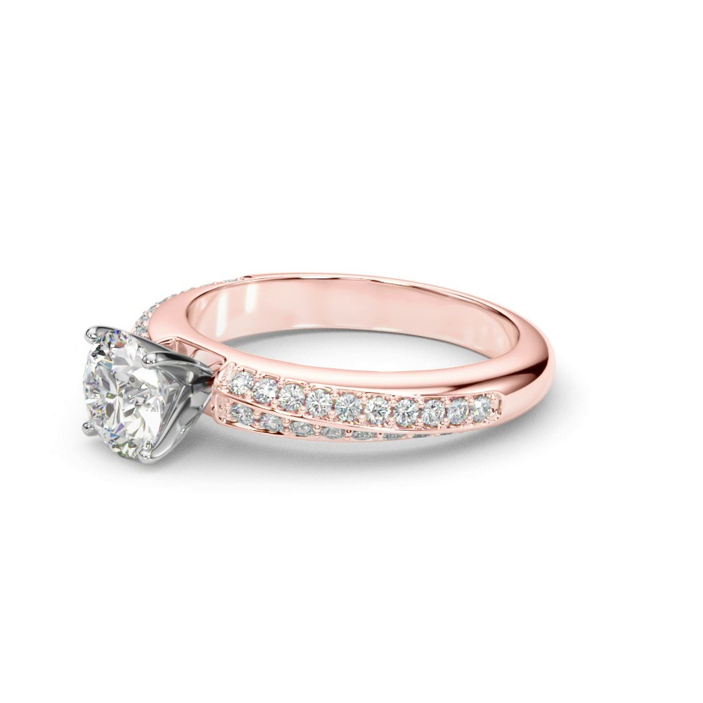 360 degree view of Jupiter Pave Twist Diamond Engagement Ring