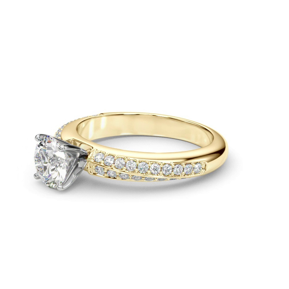 360 degree view of Jupiter Pave Twist Diamond Engagement Ring
