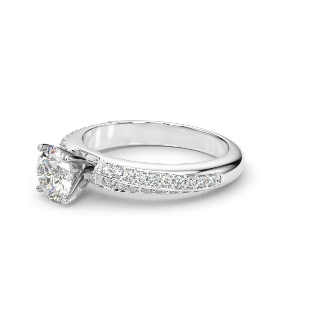 360 degree view of Jupiter Pave Twist Diamond Engagement Ring