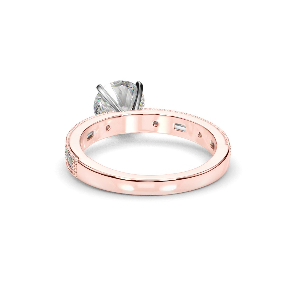 360 degree view of Adaline Baguette And Round Diamond Engagement Ring