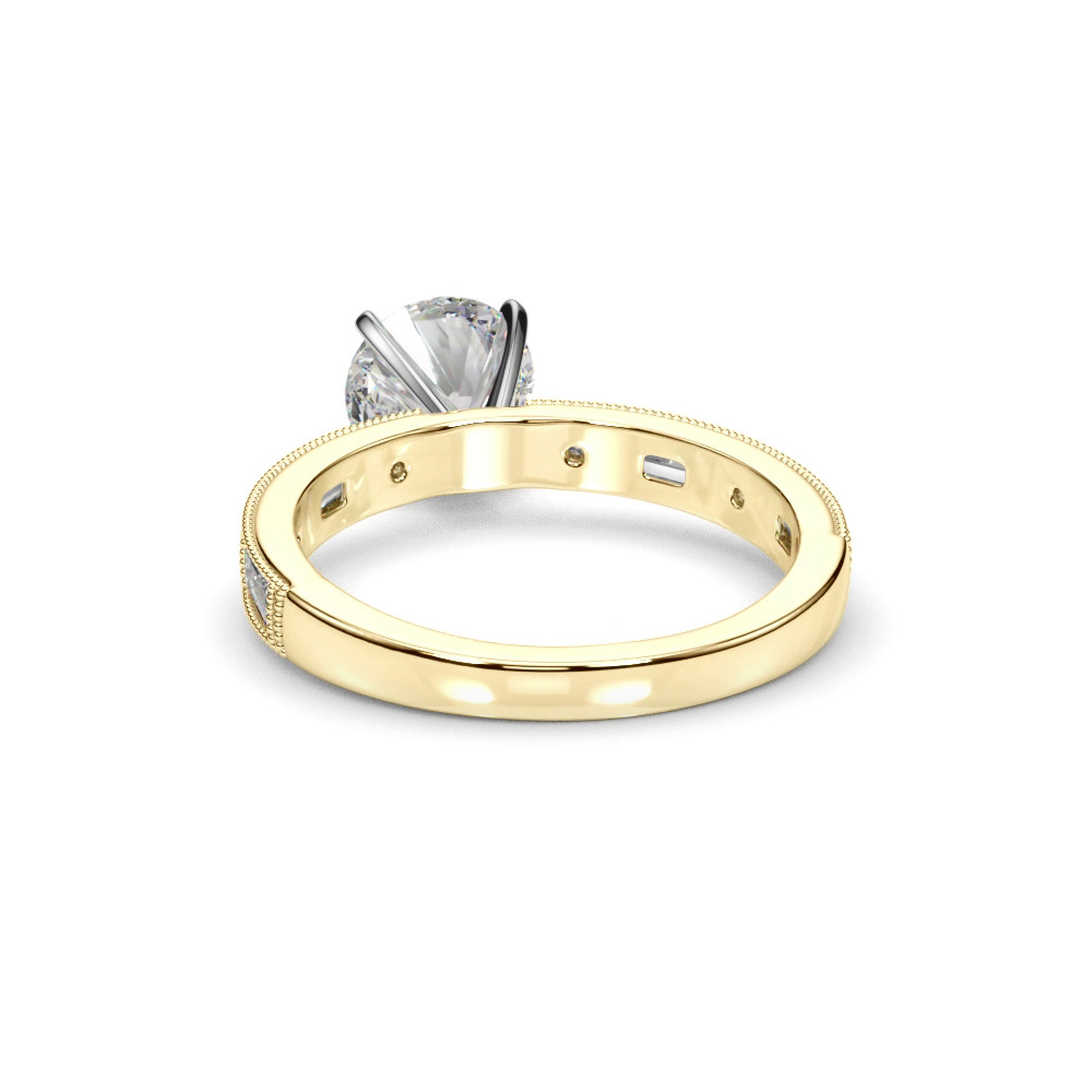 360 degree view of Adaline Baguette And Round Diamond Engagement Ring