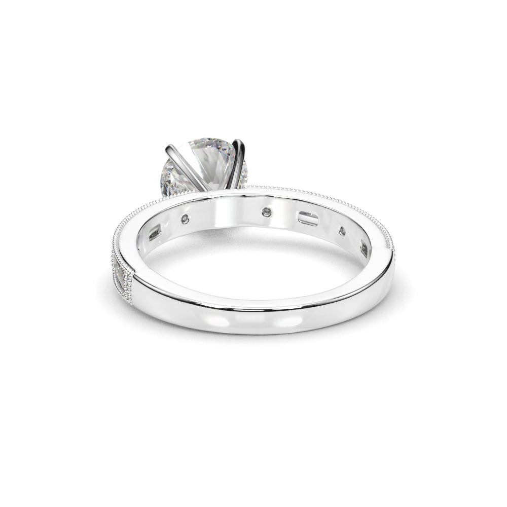 360 degree view of Adaline Baguette And Round Diamond Engagement Ring