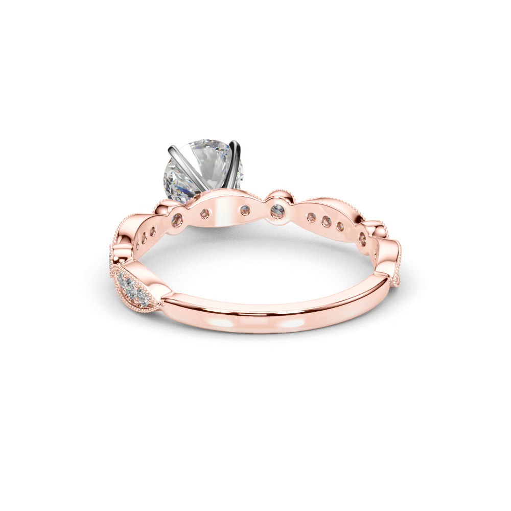 360 degree view of Clarice Vintage Style Engagement Ring