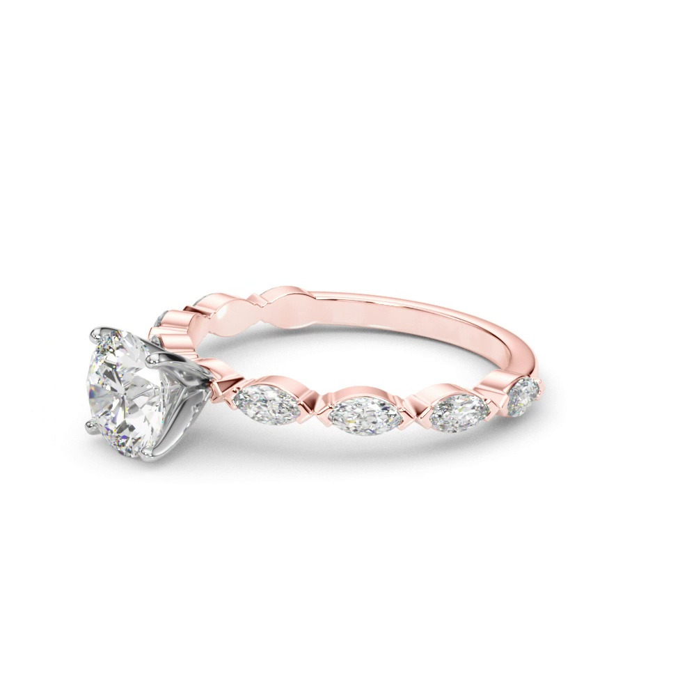 360 degree view of Azalia Marquise Diamond Engagement Ring