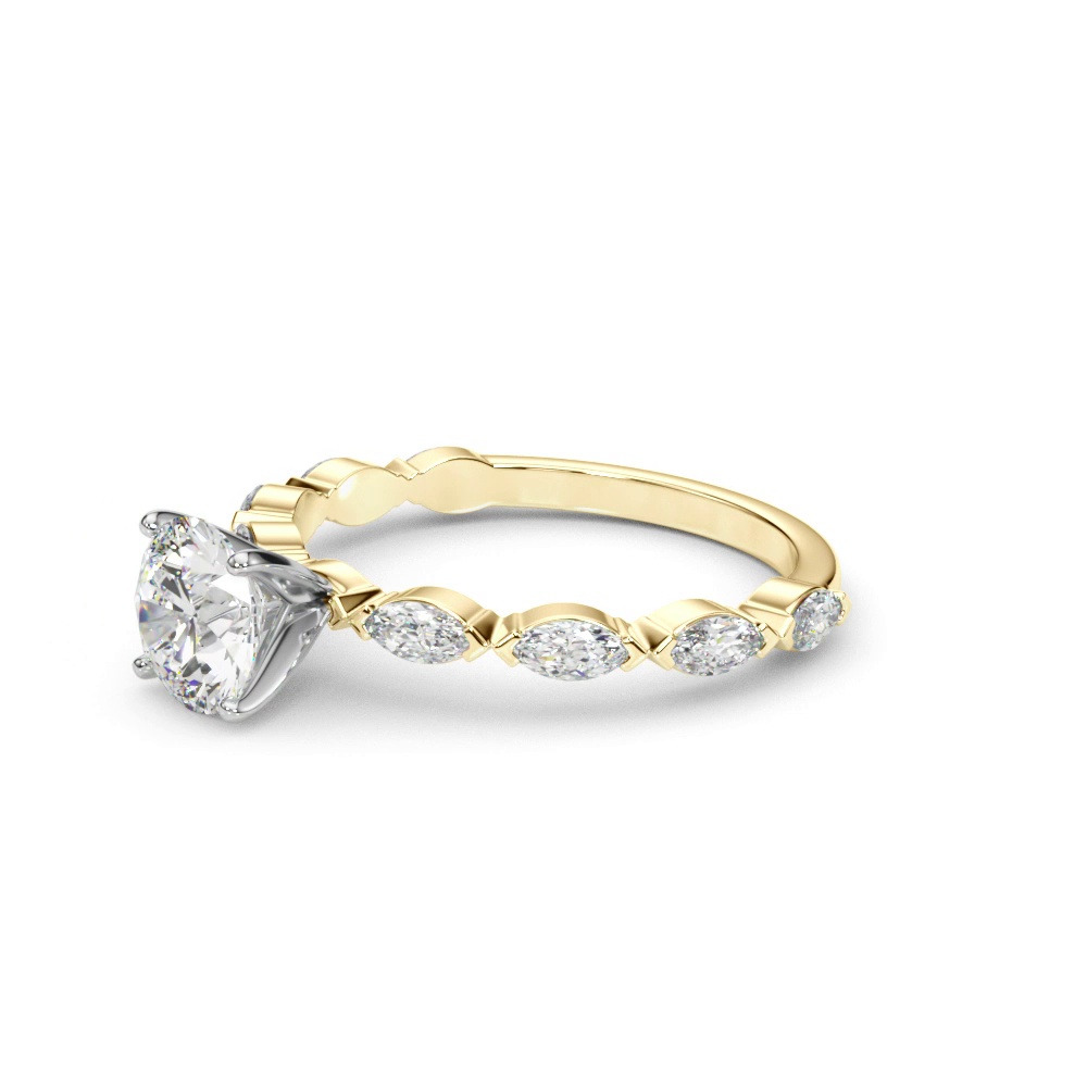 360 degree view of Azalia Marquise Diamond Engagement Ring