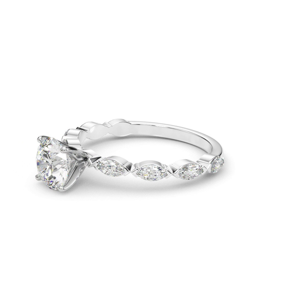 360 degree view of Azalia Marquise Diamond Engagement Ring