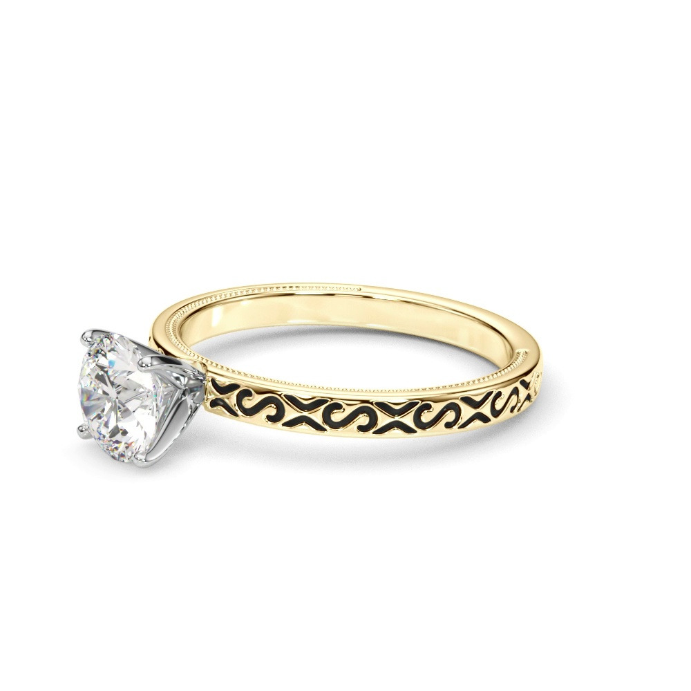 360 degree view of Tanzanora Vintage Inspired Solitaire Engagement Ring