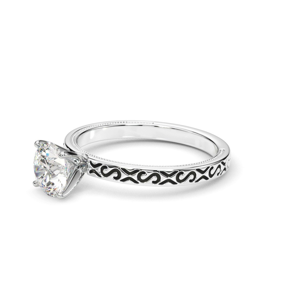 360 degree view of Tanzanora Vintage Inspired Solitaire Engagement Ring