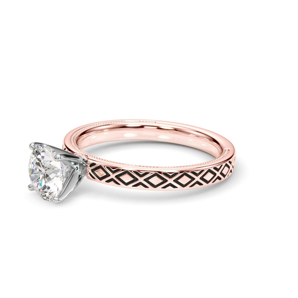 360 degree view of Peridorna Vintage Inspired Solitaire Engagement Ring