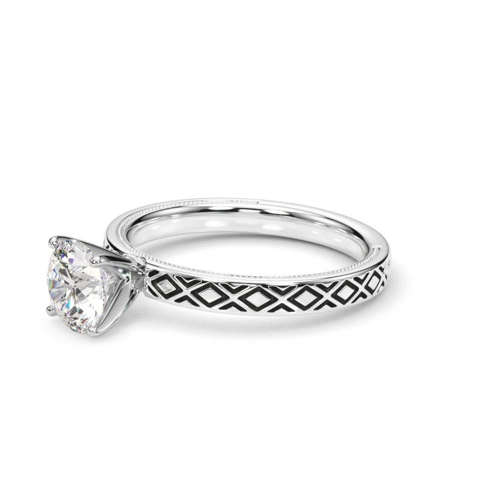 360 degree view of Peridorna Vintage Inspired Solitaire Engagement Ring