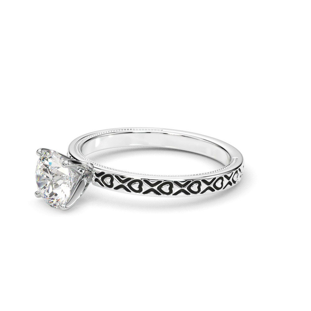 360 degree view of Moganita Vintage Inspired Solitaire Engagement Ring