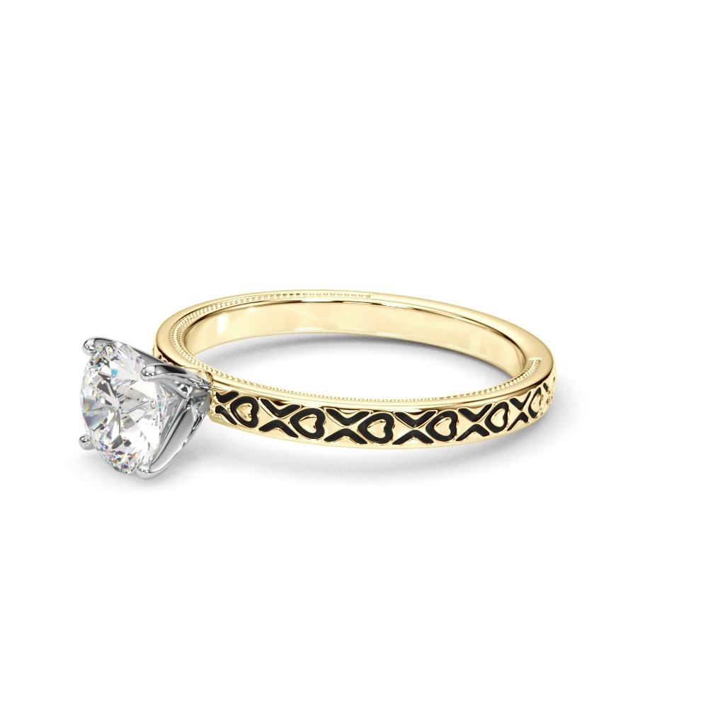 360 degree view of Moganita Vintage Inspired Solitaire Engagement Ring