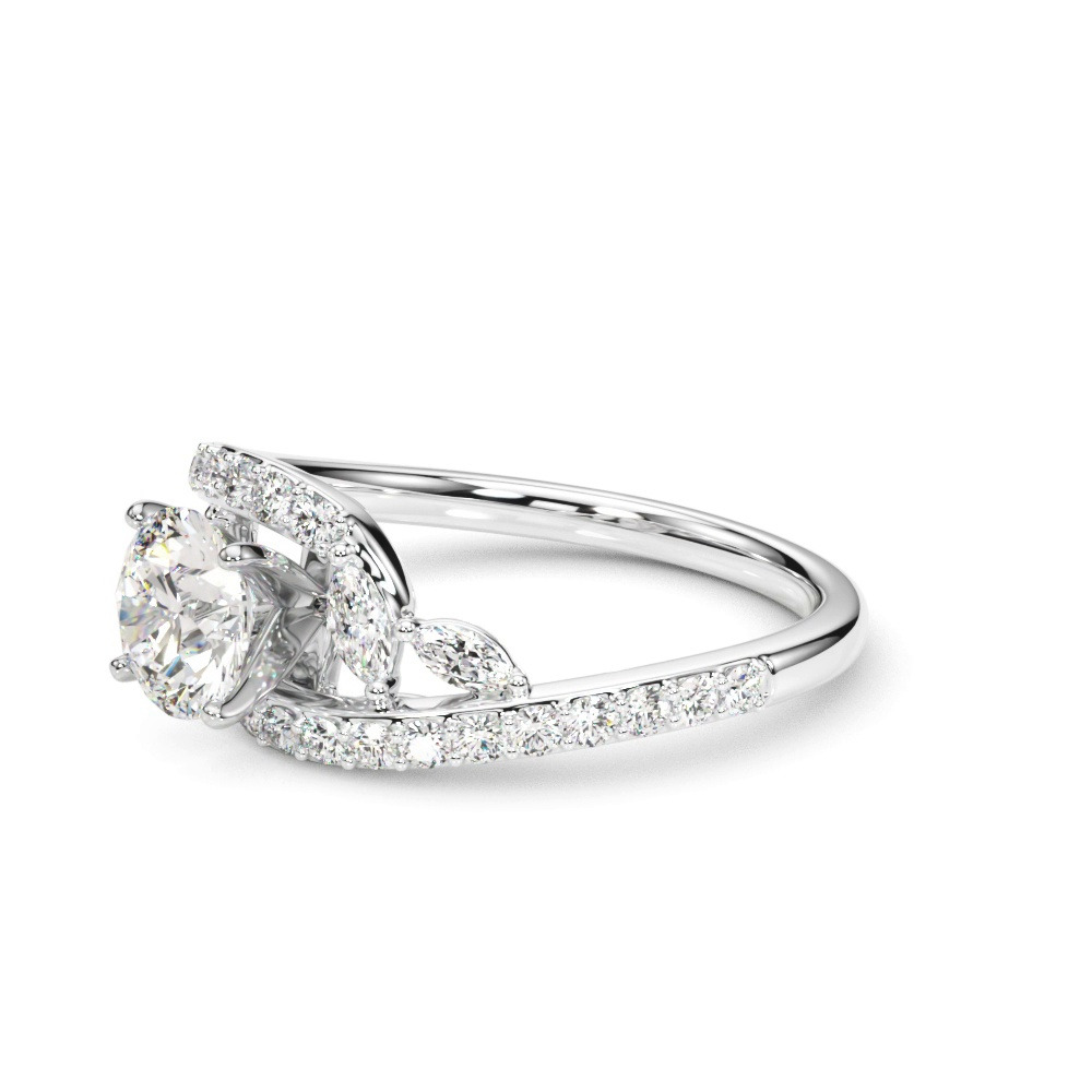 360 degree view of Ametrine Marquise And Round Diamond Bypass Engagement Ring