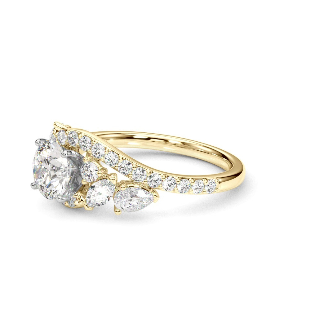 360 degree view of Sapphiris Pear And Marquise Diamond Bypass Engagement Ring