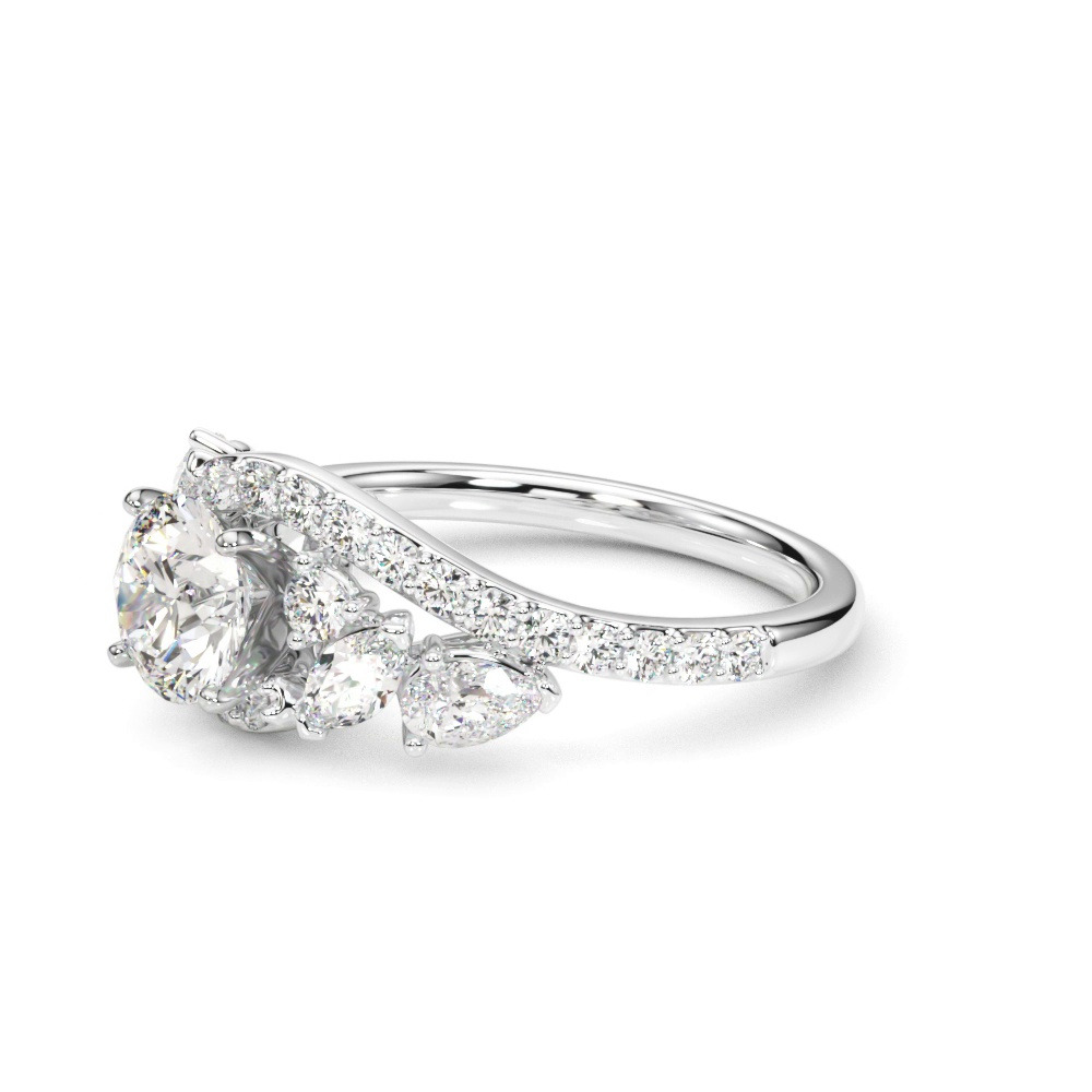 360 degree view of Sapphiris Pear And Marquise Diamond Bypass Engagement Ring