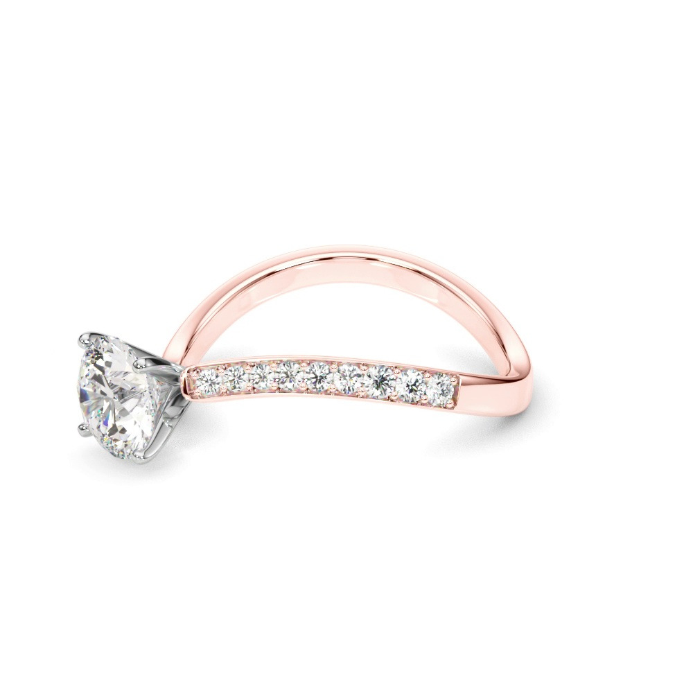 360 degree view of Ziridelle Bypass Pave Diamond Engagement Ring