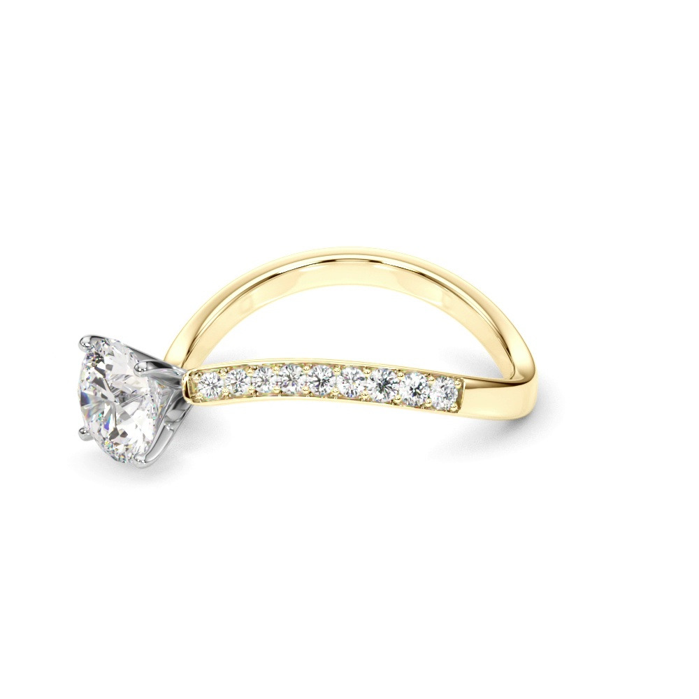 360 degree view of Ziridelle Bypass Pave Diamond Engagement Ring