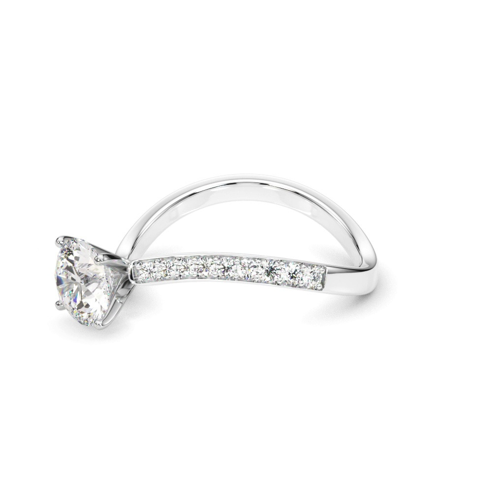 360 degree view of Ziridelle Bypass Pave Diamond Engagement Ring