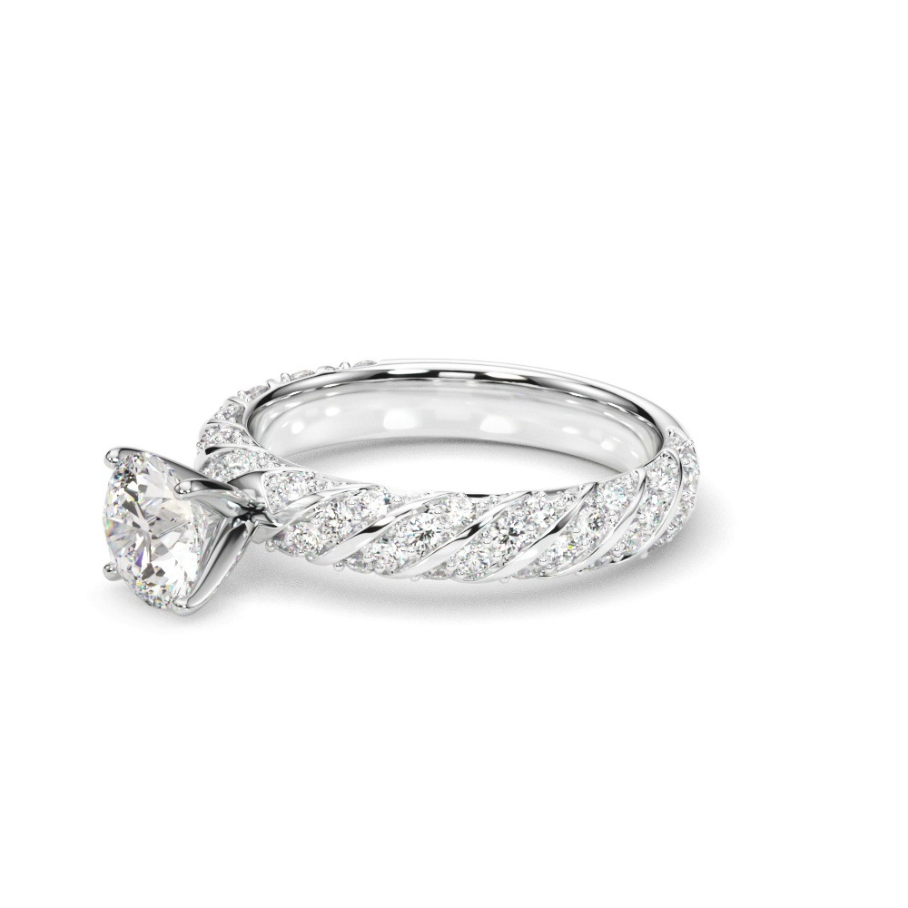 360 degree view of Aurorite Swirl Inspired Diamond Engagement Ring