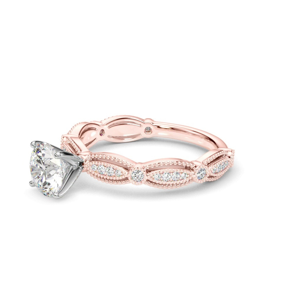360 degree view of Topazia Vintage Inspired Engagement Ring