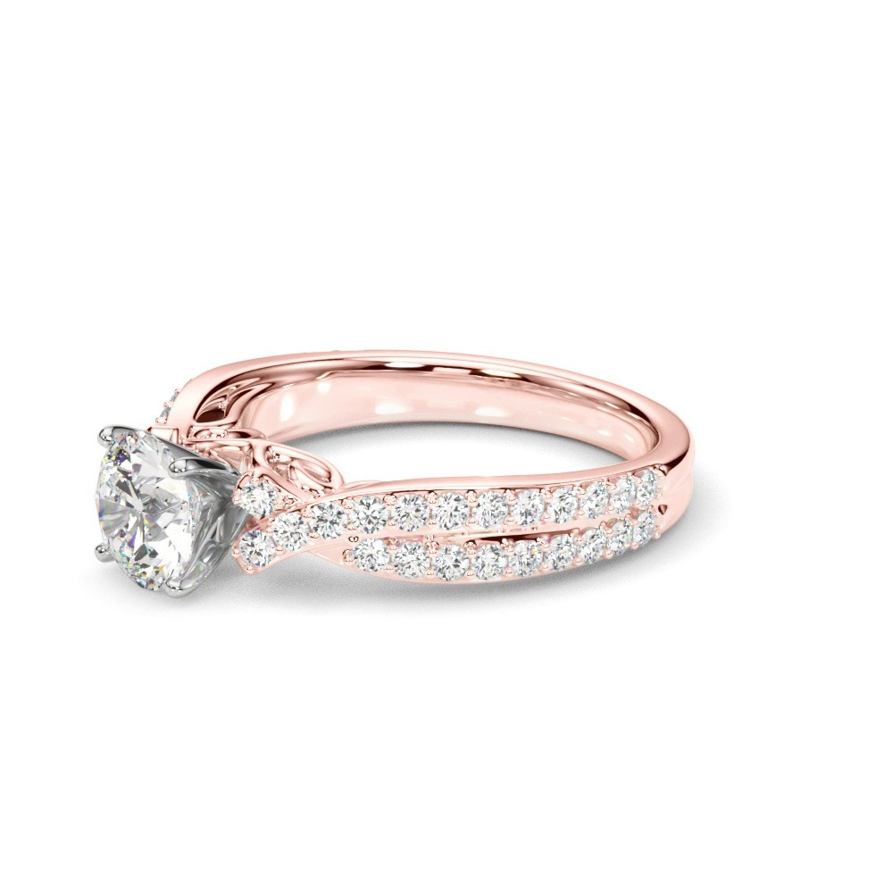 360 degree view of Coralia Pave Diamond Engagement Ring