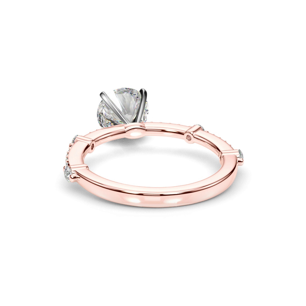 360 degree view of Zephrine Pave Station Engagement Ring